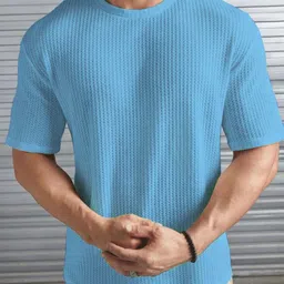 HUSHBUCKS Men Self Design Round Neck T-shirt-picture-17