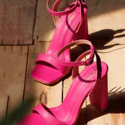 JM Looks Colourblocked Block Pumps-11