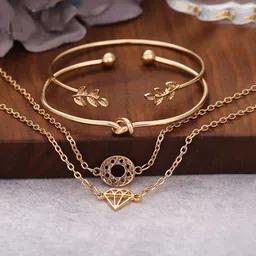 GOLDIWALA Women 4 Gold-Plated Bangle-Style Bracelet-51