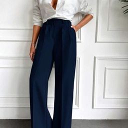 Next One Women Smart Loose Fit High-Rise Easy Wash Pleated Trousers-picture-46