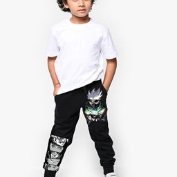 LOCAVESTIR Boys Kakashi Printed Cotton Joggers-image-96