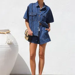 KPOP Shirt Collar Short Sleeves Shirt With Shorts Co-Ords-image-7