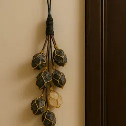 Zhupuk Black & Yellow Textured Crystal Wall Hangings-image-66