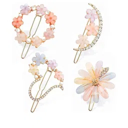 SUNBIRD Women Embellished Alligator Hair Clip - Set of 4-image-91