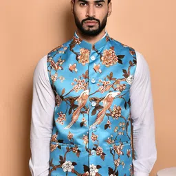PRINTCULTR Printed Woven Nehru Jacket-picture-17