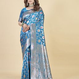 DIVASTRI Woven Design Zari Banarasi Saree-image-88