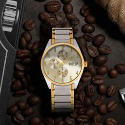 CARLOS PHILIP Men Patterned Dial & Stainless Steel Straps Analogue Watch Core RSG-image-62