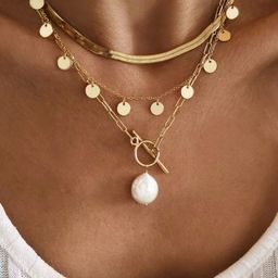 Arzonai Gold-Toned Metal Necklace-image-14