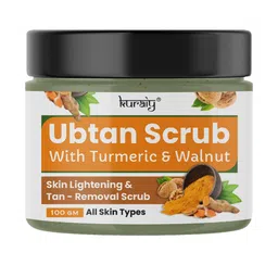 KURAIY Ubtan Skin Brightening & Tan Removal Face Scrub With Walnut & Turmeric- 100g-58