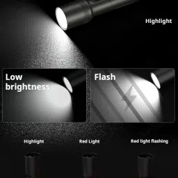 rynz Zoomable Metal Led Torch Light Long Range 2 Km, Type C Port, 6 in 1 Mode Torch image 2