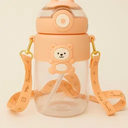 Eco-friendly Baby Water Bottle For Kids With Soft Silicone Straw & Strap-850 ML-image-30