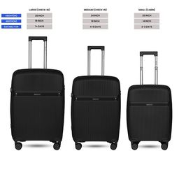 Polo Class Set Of 3 Textured Hard-Sided Trolley Bag With Vanity image 4