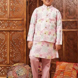 Stylo Bug Boys Ethnic Motifs Printed Regular Kurta with Trousers-image-99