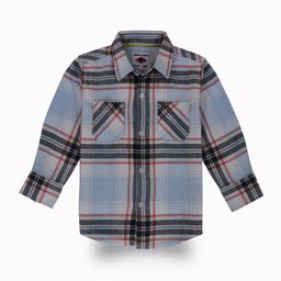 Gini and Jony Boys Standard Spread Collar Windowpane Checked Cotton Casual Shirt-image-105