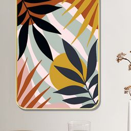 Myntra Elegant Homes White & Orange 1 Piece Wood Floral and Botanical Wall Paintings-picture-3