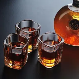 (Pack of 12) Crystal Clear Heavy Based Shot Glass | Tequila Glass | Shot Glass | Vodka Glass | Patiala Glass |Small Square Shot Glass | High Ball Small Square Shot... Glass Set Whisky Glass-picture-22