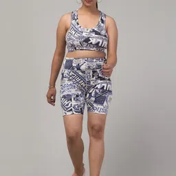 Apraa & Parma Women Printed Skinny Fit High-Rise Cycling Sports Shorts-image-98