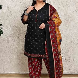 Rajnandini Women Floral Printed Regular Kurta with Salwar & Dupatta-image-74