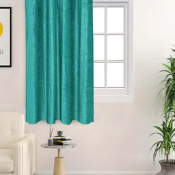 Saral Home Teal Room Darkening Window Curtain-image-11