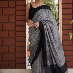 bigben textile Woven Design Silk Blend Banarasi Saree-image-71