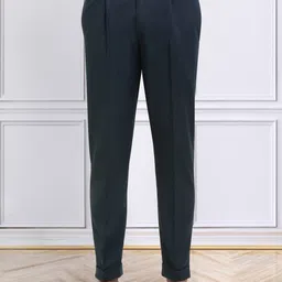 KLOTTHE Men Cotton Rich Slim Fit Formal Trousers-image-79