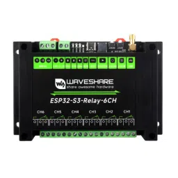 Waveshare 6-Channel ESP32-S3 WiFi Relay Module with Onboard RS485 Pico HAT Interfaces image 1