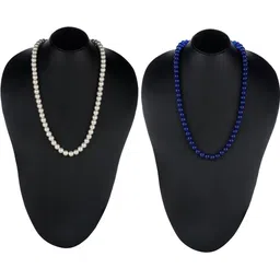 19TH JULY JEWELS Pack of 2 Women Blue White Pearl Chain-image-68