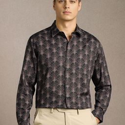 Louis Philippe Men Ethnic Motifs Printed Spread Collar Pure Cotton Formal Shirt-picture-46