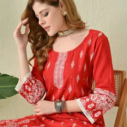 Bhuja Women Ethnic Motifs Printed Daily Straight Kurta-picture-40