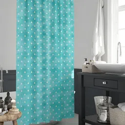 ArtzFolio Green & White Printed Waterproof Shower Curtain-image-64