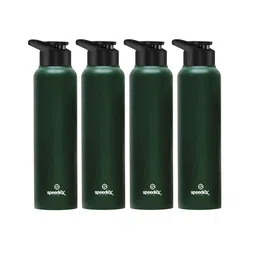 Speedex Olive Green Set of 4 Stainless Steel Colourblocked Water Bottle-image-92