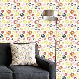 ArtzFolio Printed UV-Resistant Anti-Bacterial Abstract Doodle Peel & Stick Wallpaper-image-51