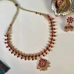 Kalakrith Milano Stones Studded & Beaded Jewellery Set-51