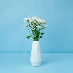 Mrida & Maati 8inch Flower Vase (Without Flower) Table vase for office and Home Plastic Vase-image-74
