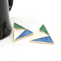 VAGHBHATT Stainless Steel Geometric Triangle Shaped Studs-35