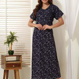 EASY MOM Printed Maxi Nightdress-image-86