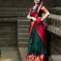 MANMOHITSAREE Woven Design Ready To Wear Lehenga & Blouse With Dupatta-picture-22