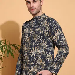 Anouk Men Geometric Printed Thread Work Kurta image 4