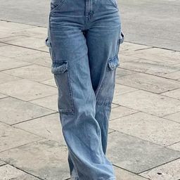 DressBerry Women Comfort Wide Leg High-Rise Light Fade Acid Wash Stretchable Jeans-image-81