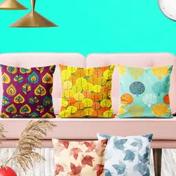 ArtzFolio Multicoloured Set of 5 Square Cushion Covers image 1