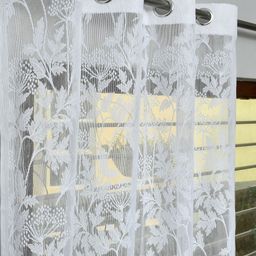 Galaxy Home Decor White Set of 2 Sheer Long Door Curtain-34
