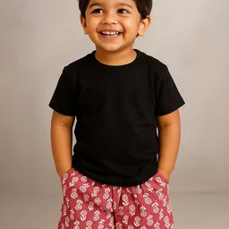 Pum Pum Boys Ethnic Motifs Printed Coton Shorts-30