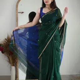 AMRUTKALA SAREES Ethnic Motifs Woven Design Banarasi Saree-image-83