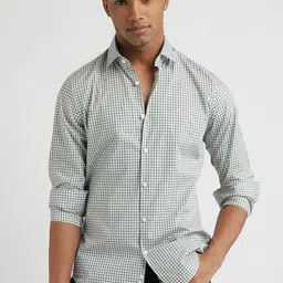 Calvin Klein Jeans Men Slim Fit Gingham Checks Opaque Checked Casual Shirt-image-86