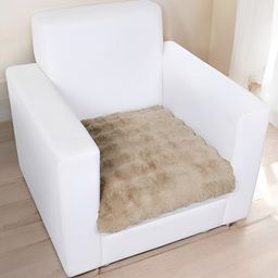 Story@home Khaki Faux Fur Sofa Cover-image-17