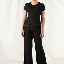 Selvia Round Neck T-Shirt With Trousers Co-Ords-image-81