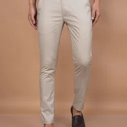 Crimsoune Club Men Slim Fit Mid Rise Flat Front Chinos Trousers-image-27
