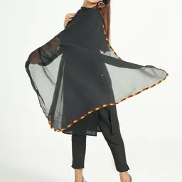 HELLA FASHIONS Taping Chiffon Dupatta-56
