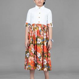 BAESD Floral Print Crepe Fit & Flare Midi Dress-15