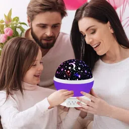 aubade Sky Projector Lamp – Colorful Rotating Galaxy Light for Bedroom, Kids, and Home Table Lamp image 2